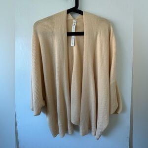 Lululemon Athletica Butter Yellow Kimono Cardigan